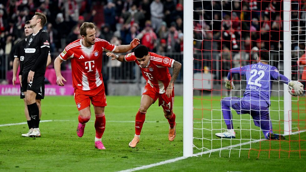 Luis Díaz (M) wird zum Münchner Matchwinner. Luis Díaz (M) wird zum Münchner Matchwinner.