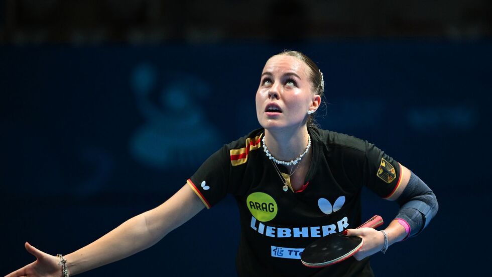 Tischtennis-Star Annett Kaufmann. Tischtennis-Star Annett Kaufmann.