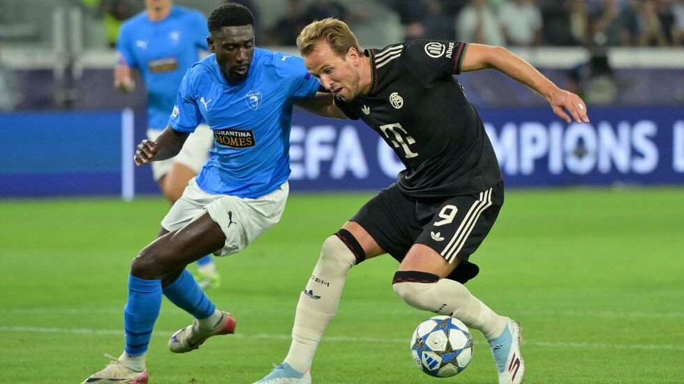 Bayern-Torjäger Harry Kane (r.) - hier in der Champions League auf Zypern - ist in einer Ausnahme-Form. Bayern-Torjäger Harry Kane (r.) - hier in der Champions League auf Zypern - ist in einer Ausnahme-Form.