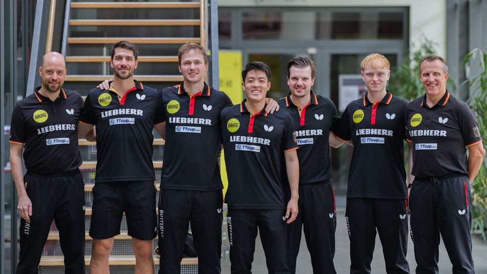Aus im EM-Halbfinale: Die deutsche Tischtennis-Nationalmannschaft der Männer.