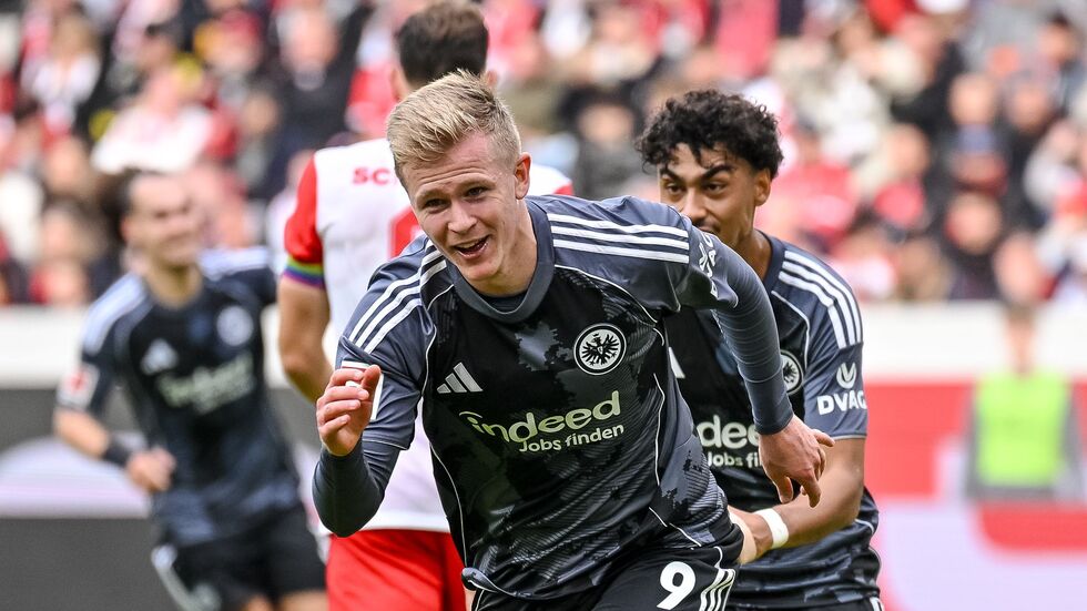 Traf für Frankfurt doppelt in Freiburg, zum Eintracht-Sieg reichte es aber nicht: Stürmer Jonathan Burkardt. Traf für Frankfurt doppelt in Freiburg, zum Eintracht-Sieg reichte es aber nicht: Stürmer Jonathan Burkardt.