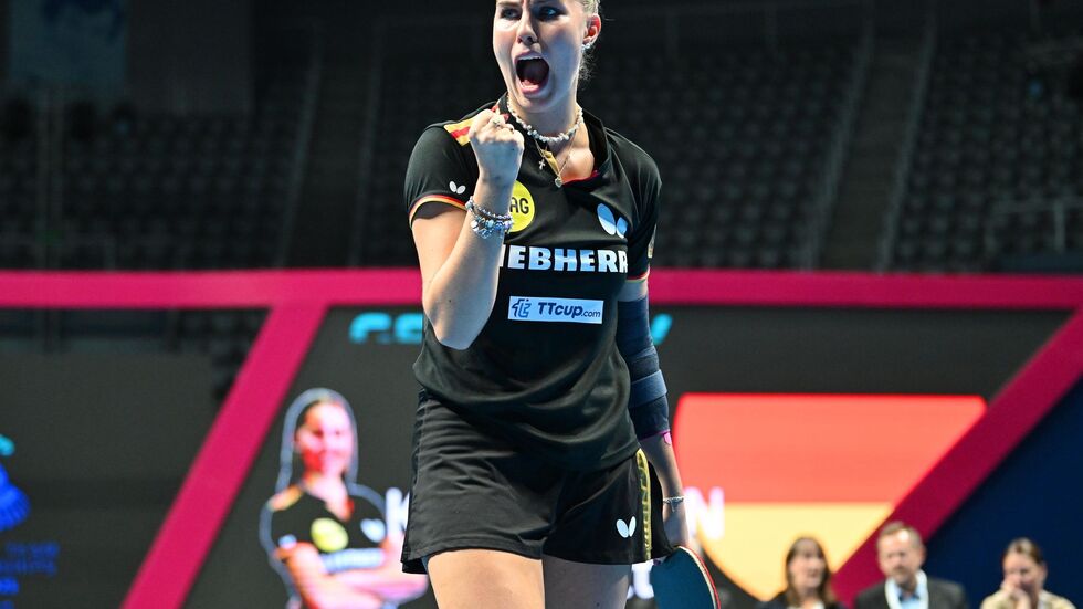 Annett Kaufmann jubelt im EM-Finale. Annett Kaufmann jubelt im EM-Finale.