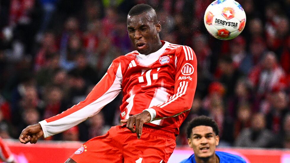 Nicolas Jackson köpft sein Premieren-Tor in der Bundesliga. Nicolas Jackson köpft sein Premieren-Tor in der Bundesliga.