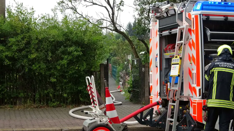 Hier sind die Feuerwehrleute rein. Hier sind die Feuerwehrleute rein.