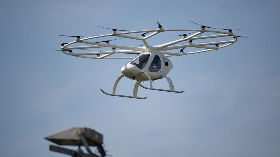 Ein Flugtaxi hat ein Probeflug in Stuttgart absolviert.