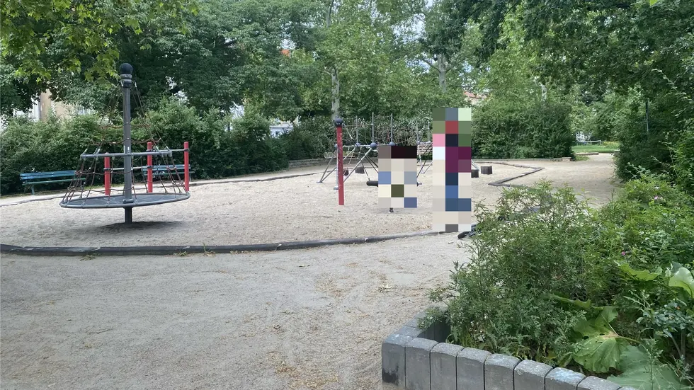 Der Spielplatz am Gießerplatz in Leipzig, hier ist der Überfall passiert.