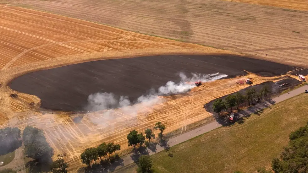 Ein Luftbild der Brandfläche.