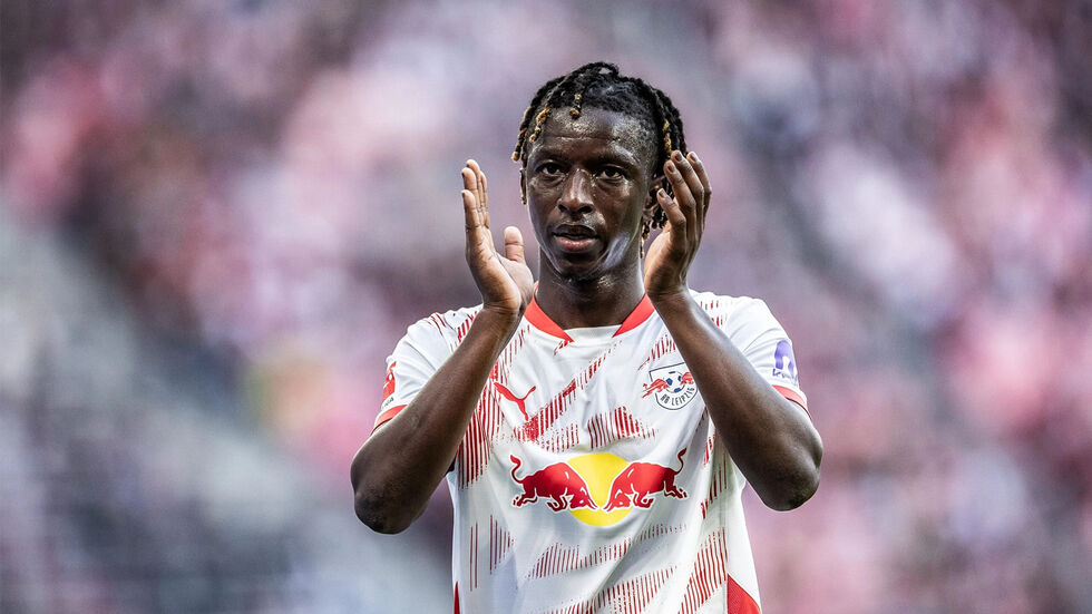 Amadou Haidara freut sich über das 4:2 gegen Bremen (Symbolbild). Amadou Haidara freut sich über das 4:2 gegen Bremen (Symbolbild).