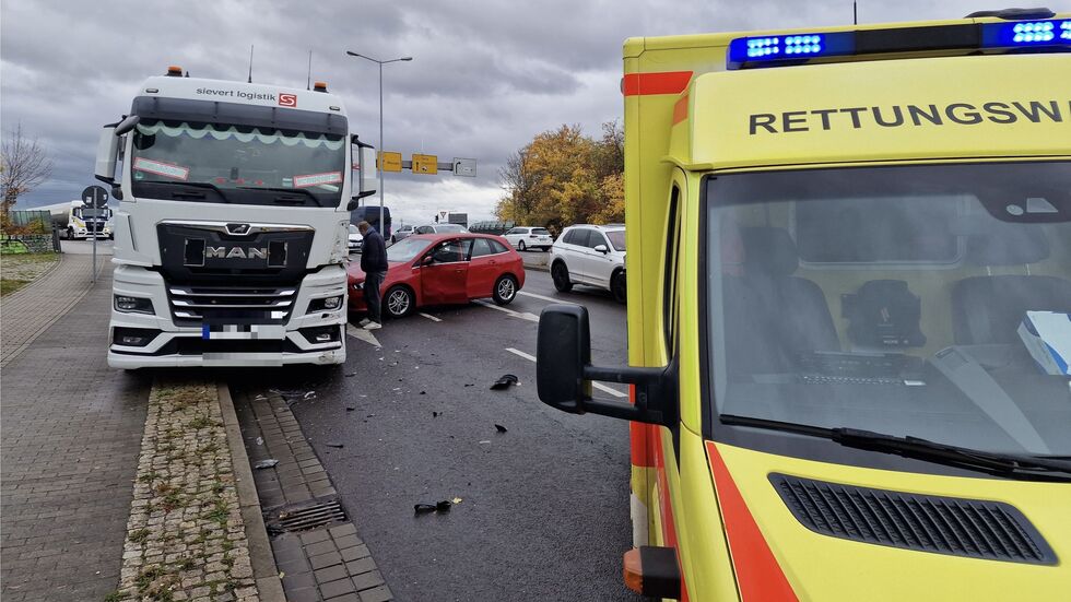 Auch dieser Lkw war an dem Unfall beteiligt.