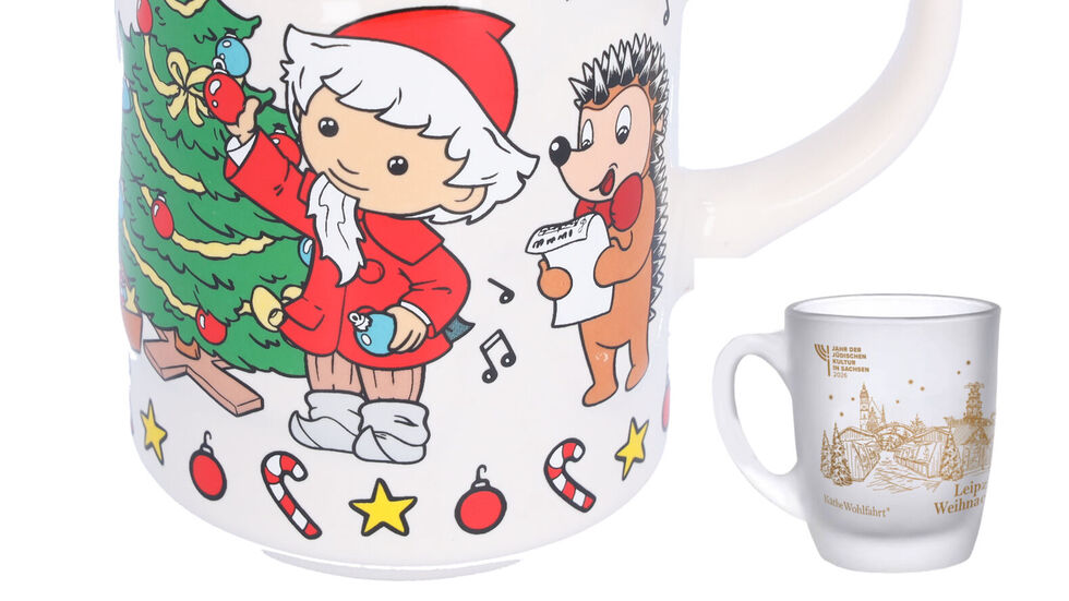 So sehen die Tassen für den diesjährigen Leipziger Weihnachtsmarkt aus. So sehen die Tassen für den diesjährigen Leipziger Weihnachtsmarkt aus.