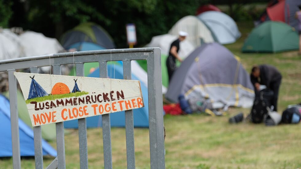 Klimacamp in Pödelwitz © dpa Klimacamp in Pödelwitz © dpa