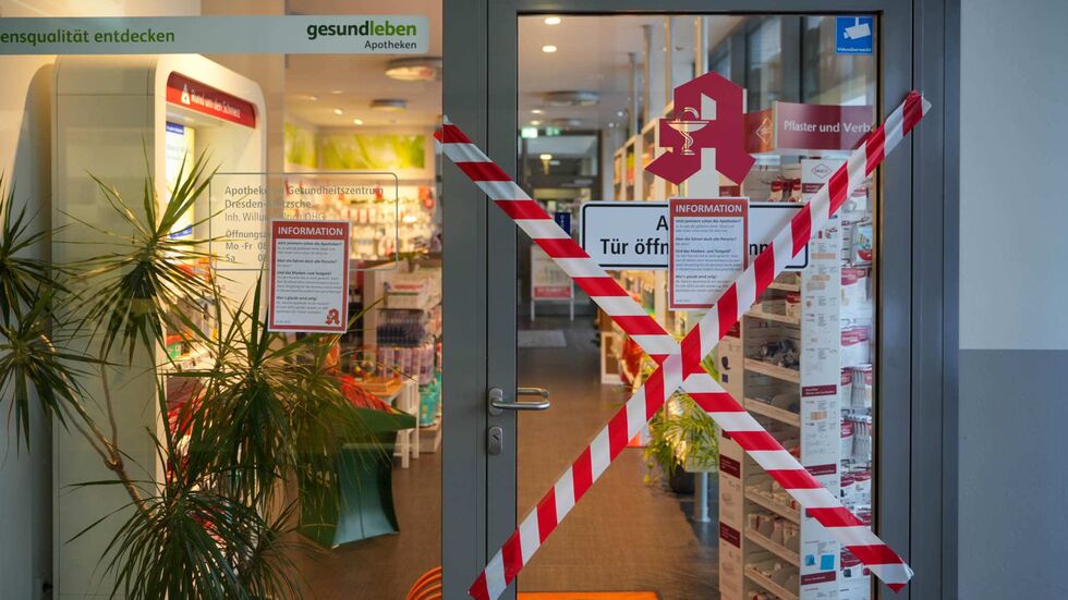 In gesamt Sachsen beteiligten sich viele Apotheken bei dem Streikaufruf.