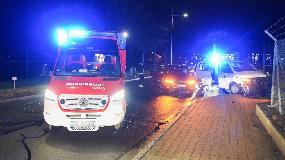 Verkehrsunfall am Flughafen Leipzig-Halle