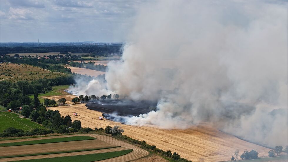 Das Feuer sorgte für mächtig viel Qualm.