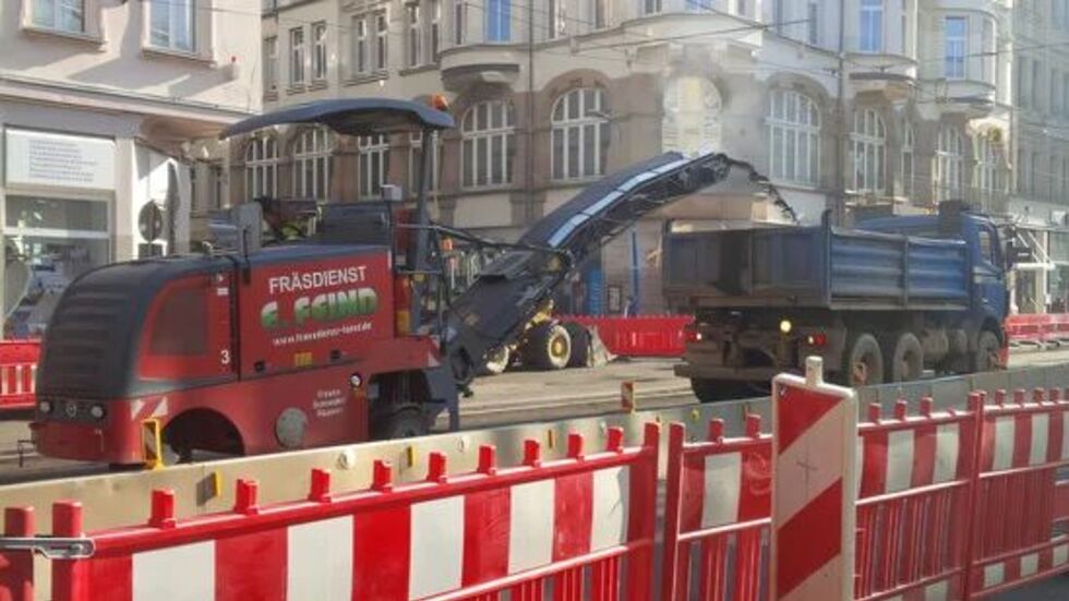 Die Baustelle auf der Karl-Liebknecht-Straße (Symbolbild). Die Baustelle auf der Karl-Liebknecht-Straße (Symbolbild).