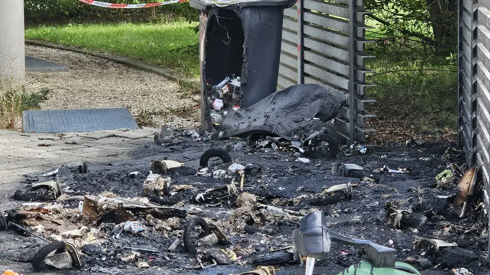 Der Brandort am Freitagmorgen. Der Brandort am Freitagmorgen.