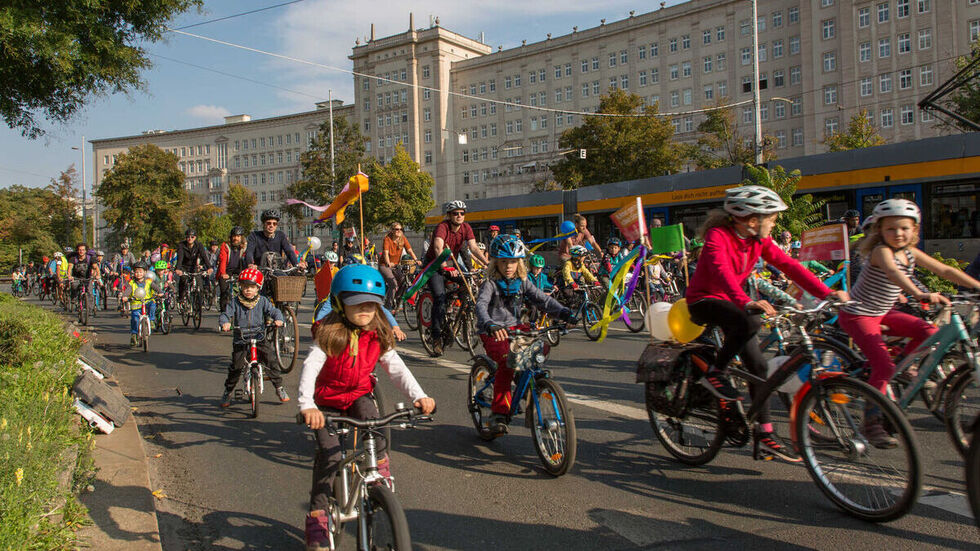 Archivbild der Kidical Mass in Leipzig