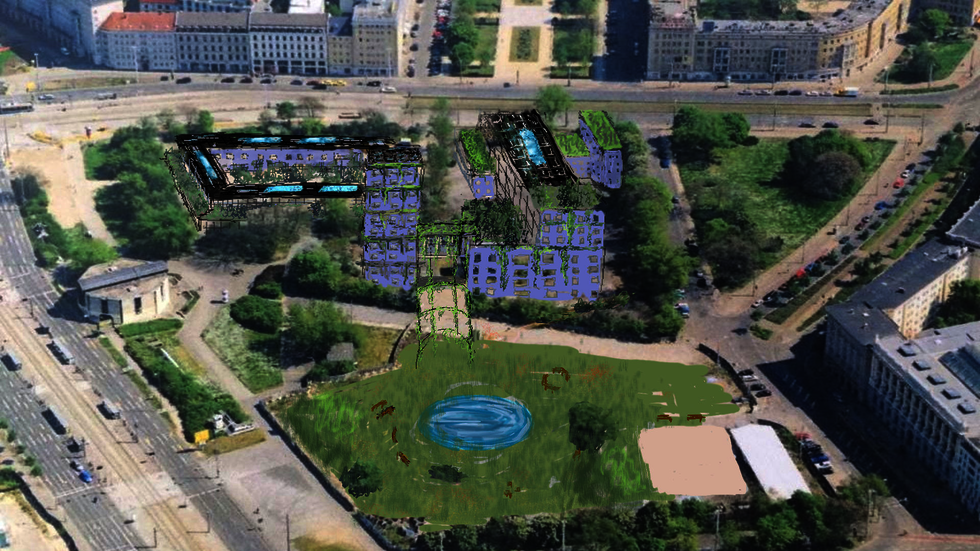 Visualisierung Leuschnerplatz in Leipzig