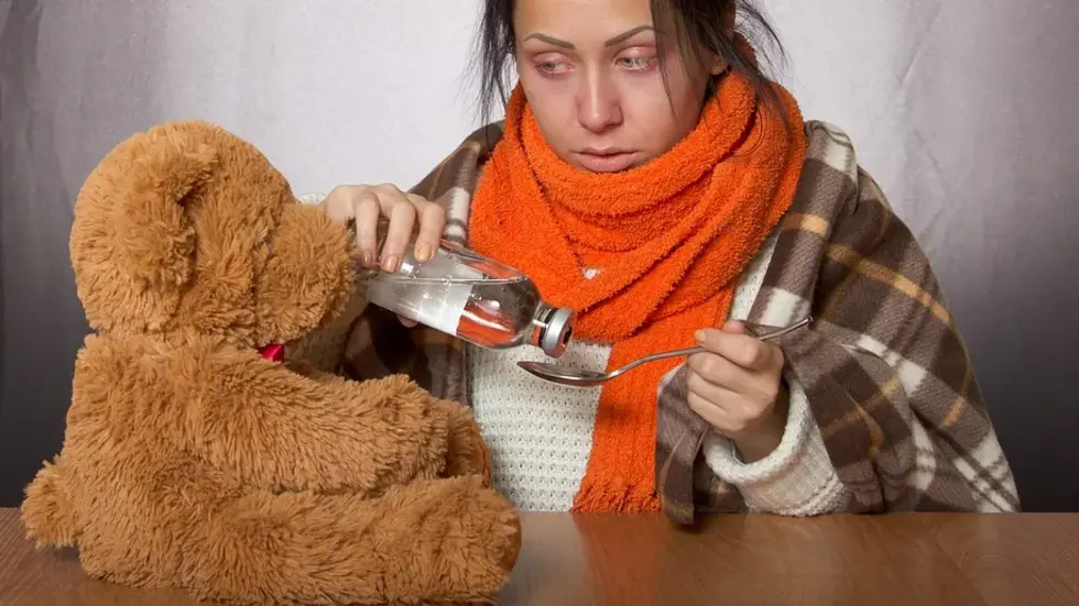 Eine kranke Frau (Symbolbild).