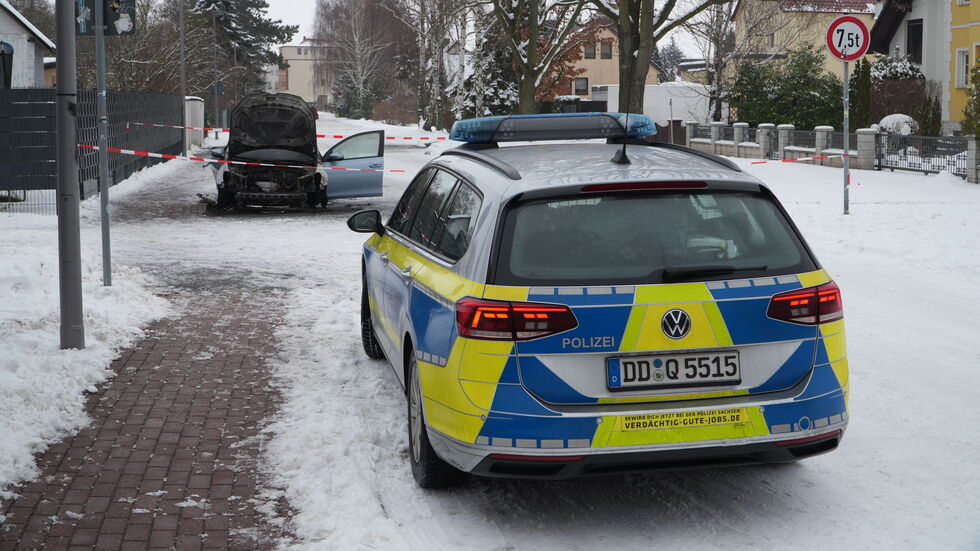 Die Polizei am Einsatzort.