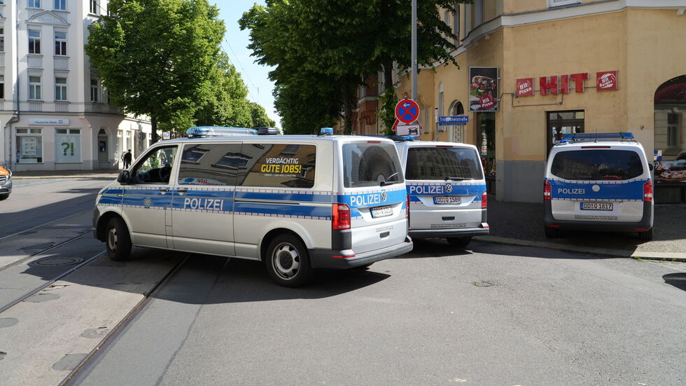 Der Einsatzort im Leipziger Stadtteil Schönefeld.