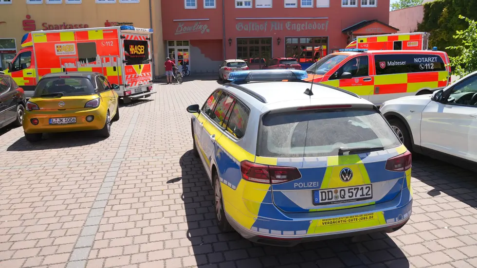 Die Unfallstelle in Leipzig-Engelsdorf.