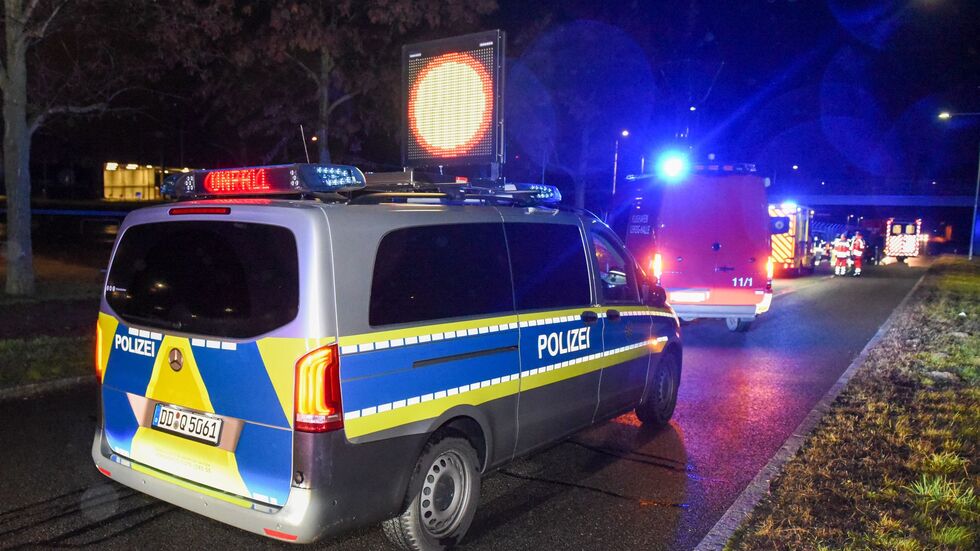 Verkehrsunfall am Flughafen Leipzig-Halle