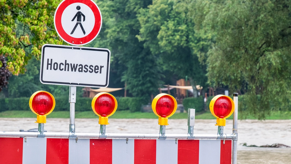 Hochwasser-Absperrung