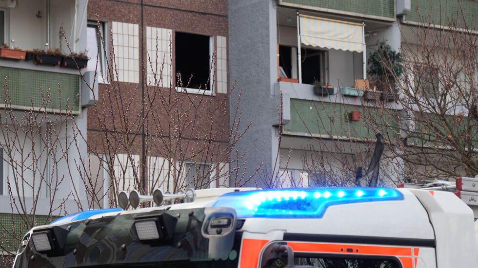 Hier in der zweiten Etage hat es gebrannt.