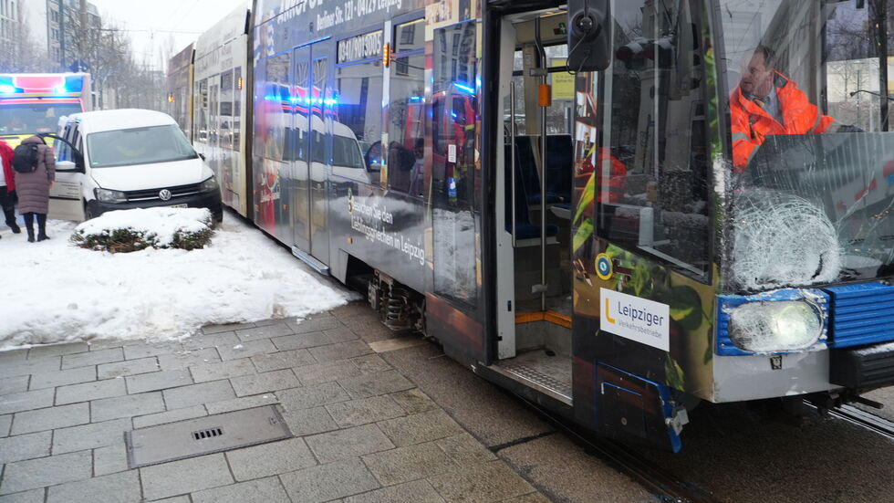 Die Unfallstelle auf der Prager Straße / Ecke Mühlenstraße.