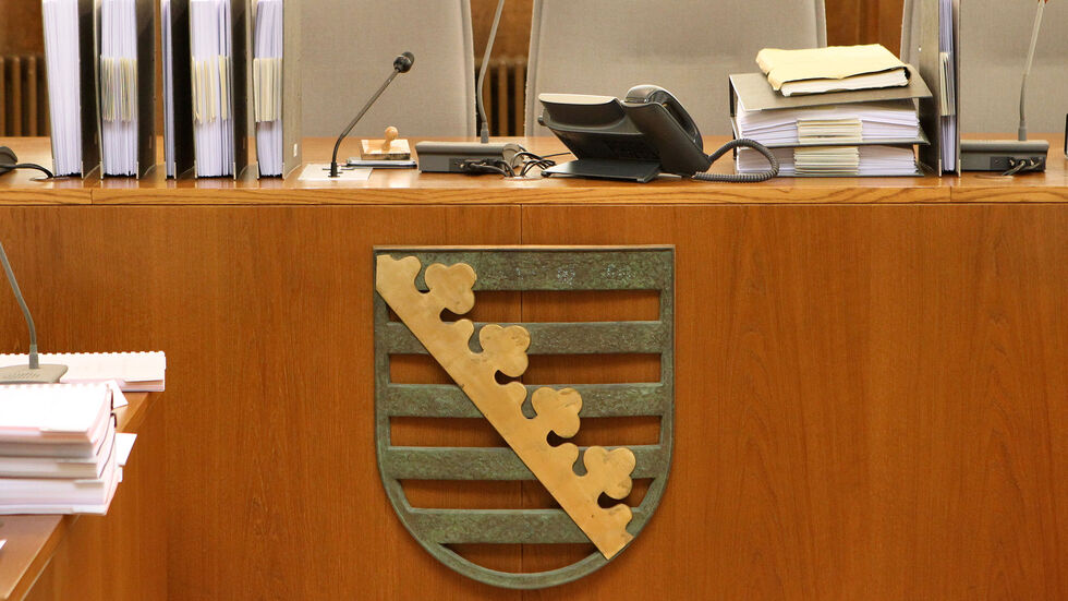 Ein Gerichtssaal im Leipziger Landgericht.