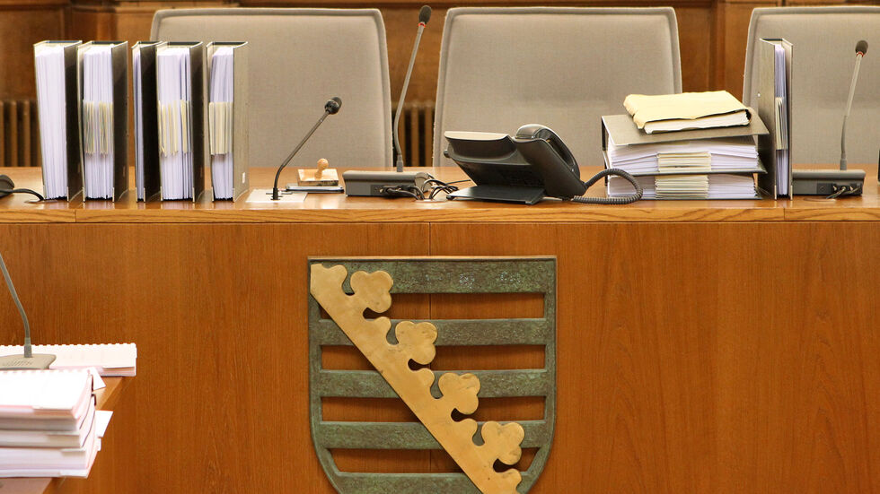 Ein Gerichtssaal im Leipziger Landgericht - hier wird der Prozess gegen die sechs jungen Afghanen verhandelt.